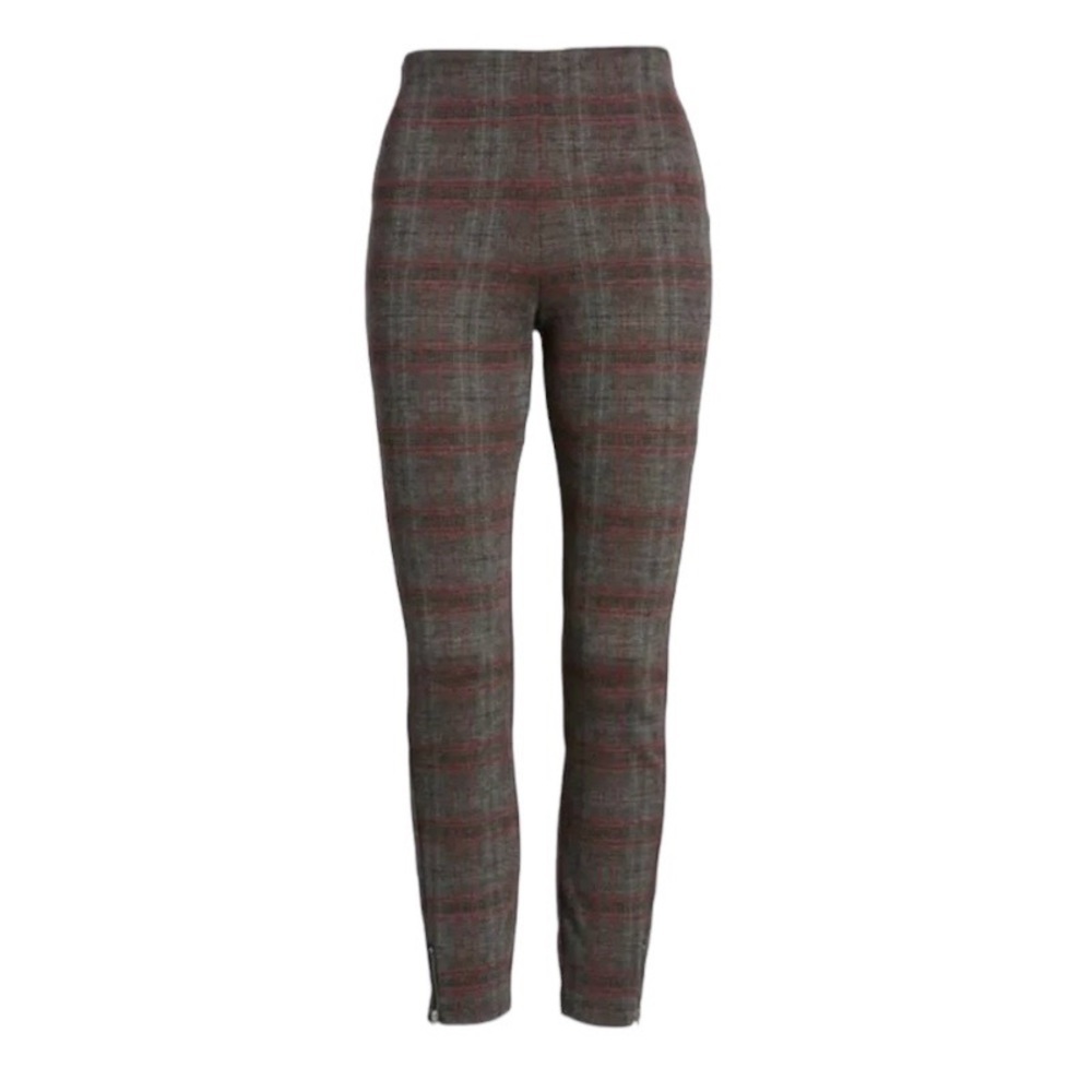 Lysse Preppy Plaid Crop Leggings XLARGE Ankle Zip Stretch Waist FLATTERING NWT - Picture 7 of 14